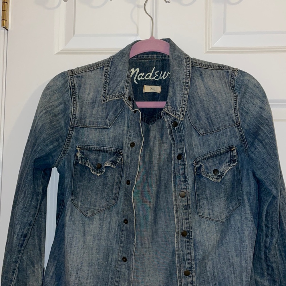 Long Sleeve Denim Button Up Shirt